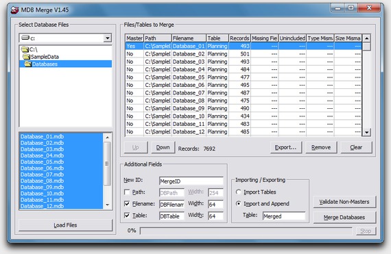 MDB Merge Screenshot