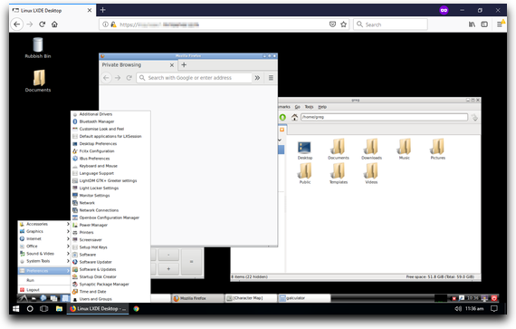 Linux + XFCE in a Windows browser